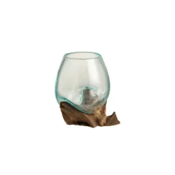 Paris Prix - Vase déco sur pied "gamal" 13cm transparent Clearance