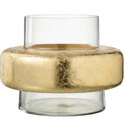Paris Prix - Vase design "bague" 33cm or & transparent Outlet