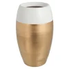 Paris Prix Vases Et Coupes | - Vase design "bord terre cuite" 30cm blanc & or