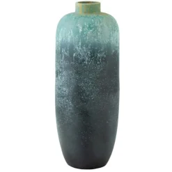 Paris Prix - Vase design en céramique "vintage" 93cm bleu Outlet