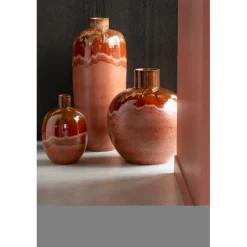 Paris Prix - Vase design en céramique "aline" 70cm rouge Online