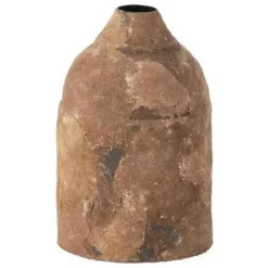 Paris Prix - Vase design en métal "effy" 24cm marron Clearance