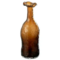 Paris Prix - Vase design en verre "eclosion" 27cm marron Best