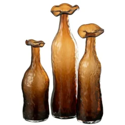 Paris Prix - Vase design en verre "eclosion" 27cm marron Best