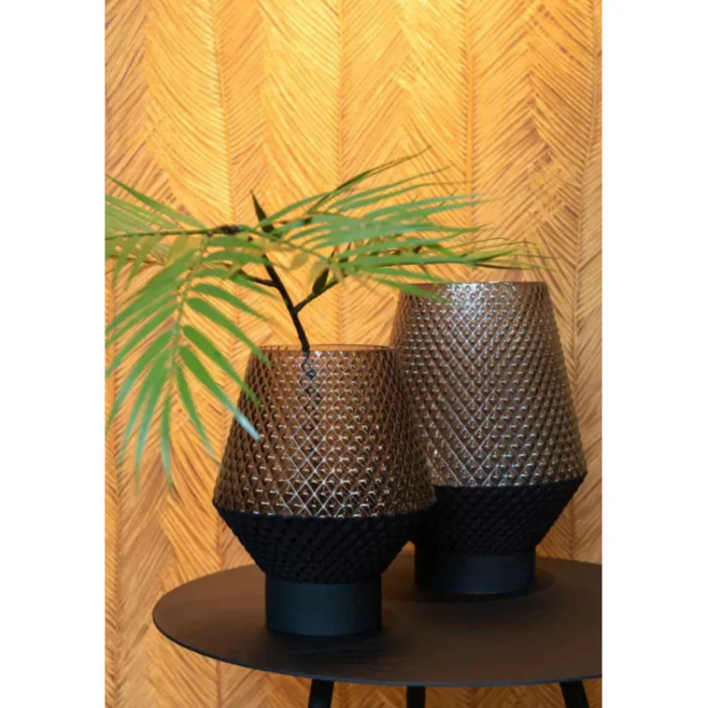 Paris Prix Vases Et Coupes | - Vase design en verre "vuoto" 22cm gris