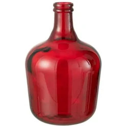 Paris Prix - Vase design en verre "penisola" 42cm rouge Sale