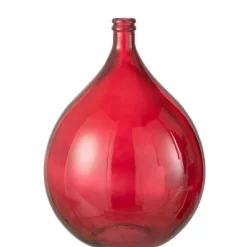 Paris Prix - Vase design en verre "penisola" 56cm rouge New