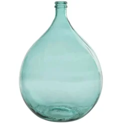 Paris Prix Vases Et Coupes | - Vase design en verre "bouteille" 56cm bleu azur