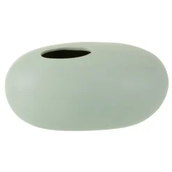 Paris Prix - Vase design "ovale céramique" 25cm vert pastel Clearance
