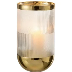 Paris Prix Vases Et Coupes | - Vase design "sucomba" 27cm transparent & or