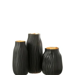 Paris Prix - Vase à rainures en verre 