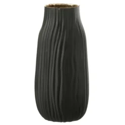 Paris Prix Vases Et Coupes | - Vase à rainures en verre "louis" 26cm noir