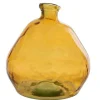 Paris Prix Vases Et Coupes | - Vase rond design en verre "laura" 47cm ocre