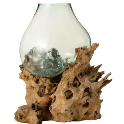 Paris Prix - Vase sur pied design "gamal" 50cm naturel