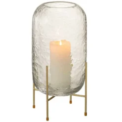 Paris Prix - Vase sur pied en verre "pieto" 30cm transparent Hot