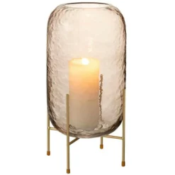 Paris Prix Vases Et Coupes | - Vase sur pied en verre "pieto" 30cm marron