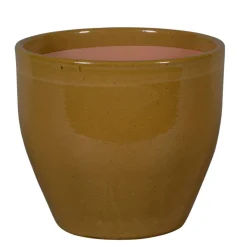Passion for pottery Cache-Pots Et Bacs D'Intérieur|Pots Et Jardinières | - Pot de fleurs Corsica 01F, grès émaillé, coloris beige - D.38xH.34cm