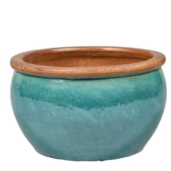 Passion for pottery Pots Et Jardinières | - Pot de fleurs Bonn en grès émaillé, coloris vert glace - D.33xH.21cm