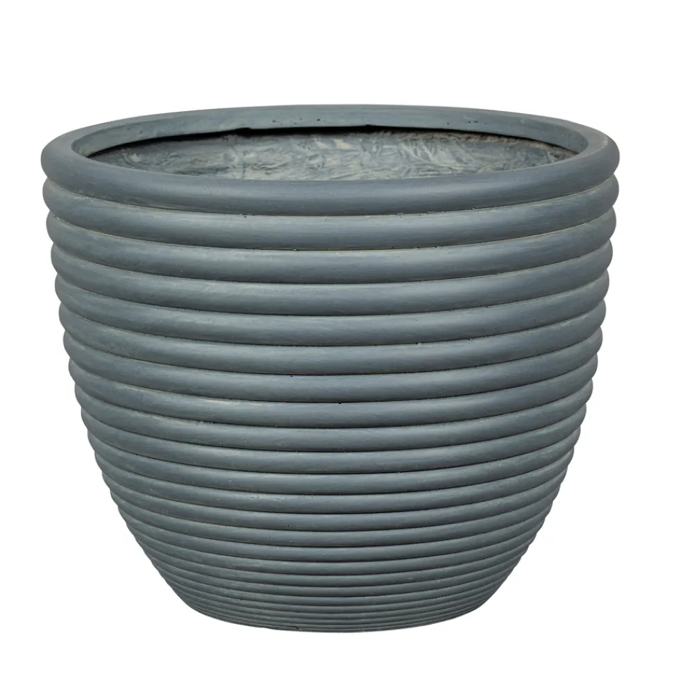 Passion for pottery - Pot Regina avec relief 04 gris foncé - D.37xH.30.5cm Discount