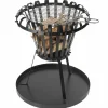 Perel - Brasero avec bac à cendres rond noir bb650 Clearance