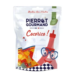 Pierrot Gourmand Épicerie Gourmande | - Sachet de bonbons 'Cocorico', saveurs fruitées - 100g
