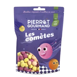 Pierrot Gourmand Épicerie Gourmande | - Sachet de bonbons 'Les Comètes', saveurs fruitées - 100g