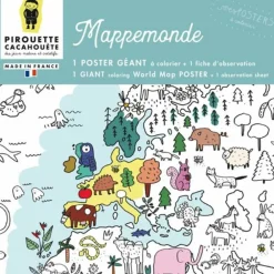 Pirouette Cacahouète PIROUETTE CACAHOUÈTE - Poster à colorier - animaux du monde Discount