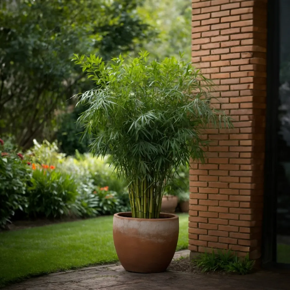 Plant In A Box Bambous | - Bambou non-traçant - set de 6 - fargesia rufa - hauteur 25-40cm - ⌀13cm