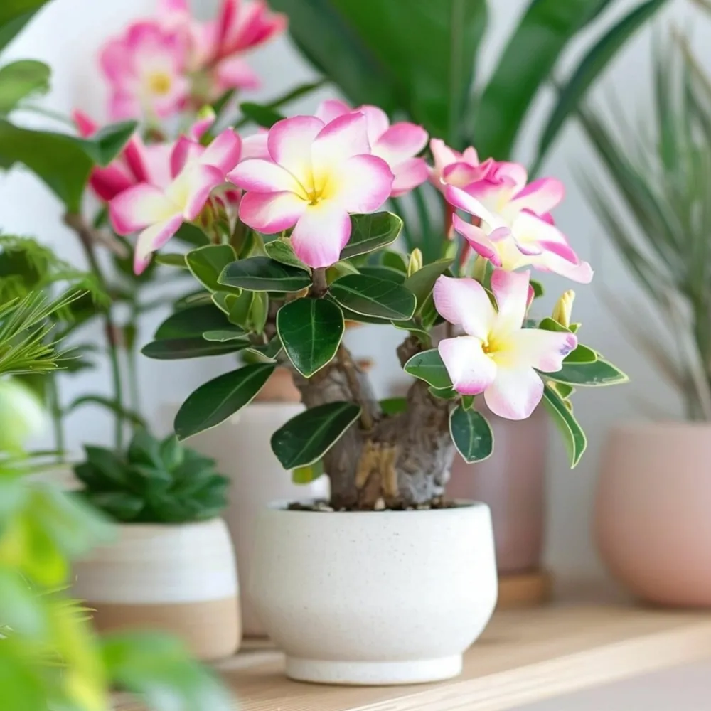 Plant In A Box - Rose du désert - adenium obesum 'pink star' - hauteur 30-45cm - ⌀13cm Best