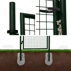 NA Chauffage D’Extérieur | Portillon de jardin en métal vert. Double sens d'ouverture. Avec serrure.150x87cm