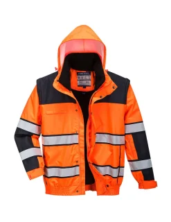 Portwest - Blouson hivis 3 en 1 couleur : orange/noir taille m - Hot