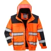 Portwest - Blouson hivis 3 en 1 couleur : orange/noir taille l - Clearance