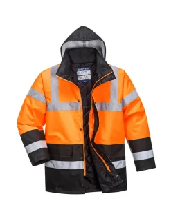 Portwest - Parka hv bicolore couleur : orange/noir taille xl - Hot