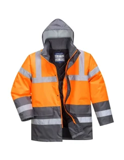 Portwest Vêtements | - Parka hv bicolore couleur : orange/gris taille xxl -