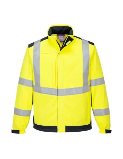 Portwest Vêtements | - Veste softshell modaflame multi norme arc électrique couleur : jaune/marine taille xl -