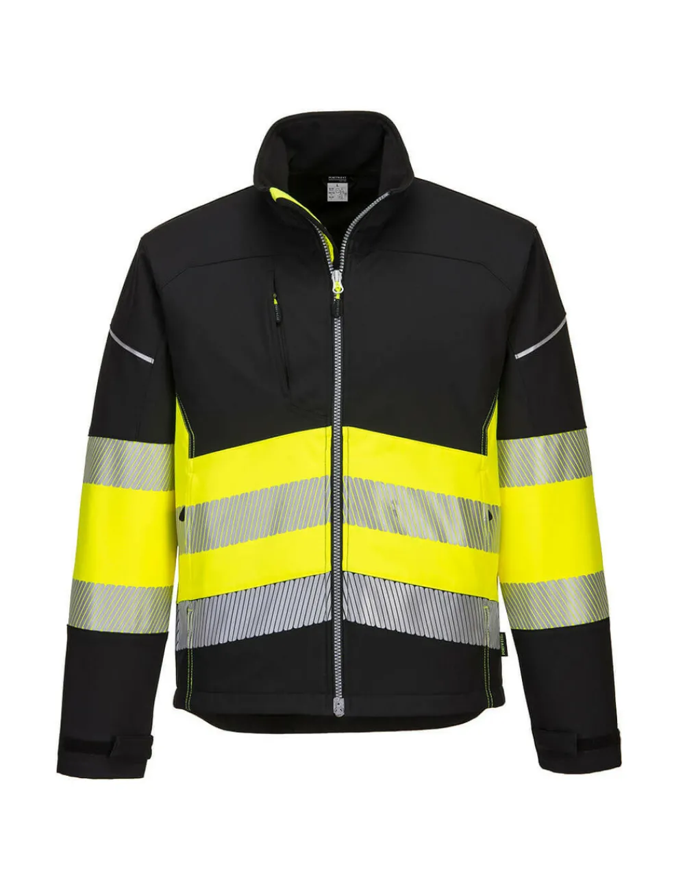 Portwest - Veste softshell pw3 haute visibilité classe 1 couleur : noir/jaune taille l - Sale