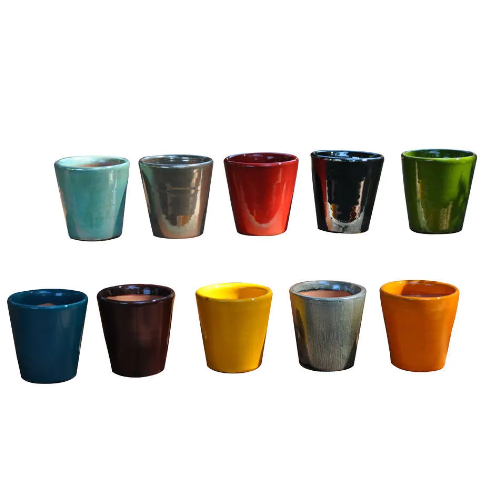 Poterie d'albi - Pot d'intérieur Iliade, coloris mix Ø 10 x H. 10 cm Discount