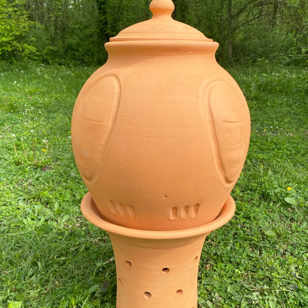 Poterie Jamet - Base + corps + couvercle du lombricomposteur à étages (lisse ou motif) Clearance