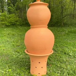 Poterie Jamet - Base + corps + tête + couvercle du lombricomposteur à étages (lisse ou motif) Clearance