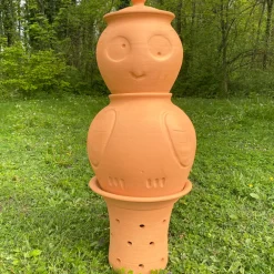 Poterie Jamet Jardinage Écologique | - Base + corps + tête + couvercle du lombricomposteur à étages (lisse ou motif)
