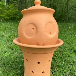 Poterie Jamet - Base + tête + couvercle du lombricomposteur à étages (lisse ou motif) Sale