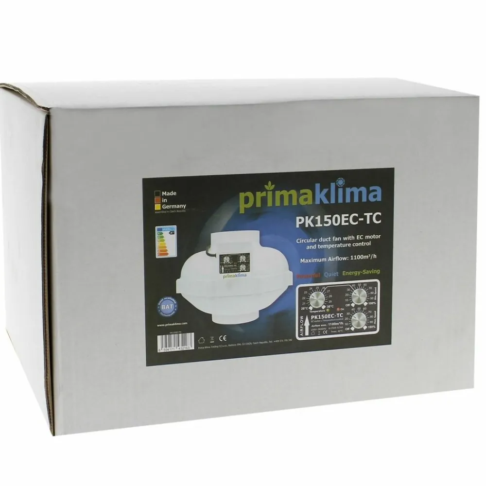 Prima Klima Outils De Jardinage Et Accessoires | - Extracteur primaklima ec - ø 150mm - thermo control - 1100m3/h