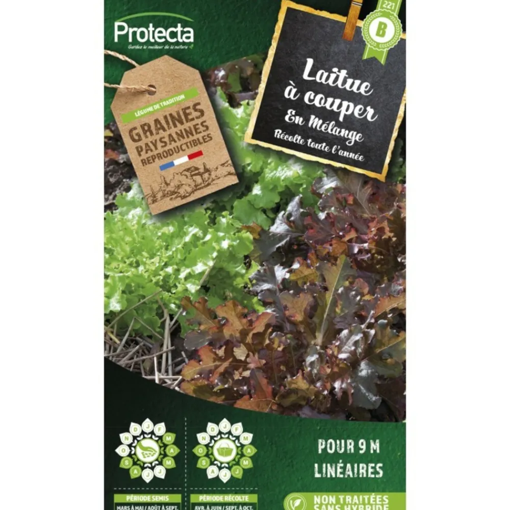 Protecta - Graines paysannes - laitue à couper en mélange