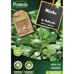 Protecta Graines De Légumes Et Aromatiques | - Graines paysannes - mâche à grosse graine xxl