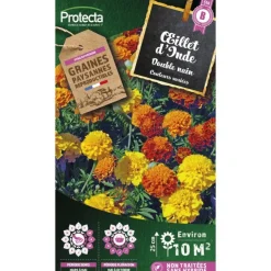 Protecta Graines De Légumes Et Aromatiques | - Graines paysannes - oeillet d'inde double nain varié