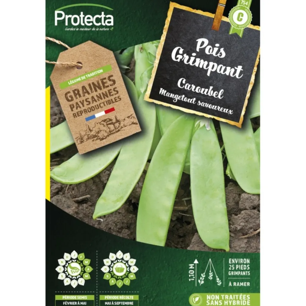 Protecta - Graines paysannes - pois mangetout caroubel 30g Hot