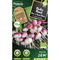 Protecta Graines De Légumes Et Aromatiques | - Graines paysannes - radis rond rose à bout blanc bio