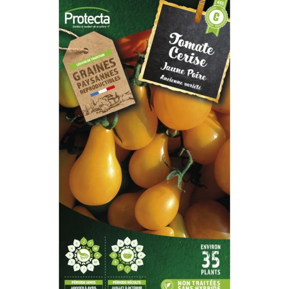 Protecta Graines De Légumes Et Aromatiques | - Graines paysannes - tomate cerise yellow pearshapped