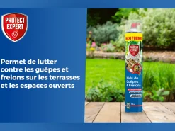 Protect Expert - Anti nids de guêpes & frelons - action choc & rapide - détruit les nids en 1 minute - 750ml