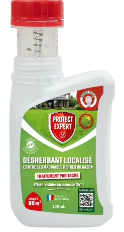 Protect Expert - désherbant concentré gazon 鈥², action localisée contre mauvaises herbes, avec bidon doseur Outlet